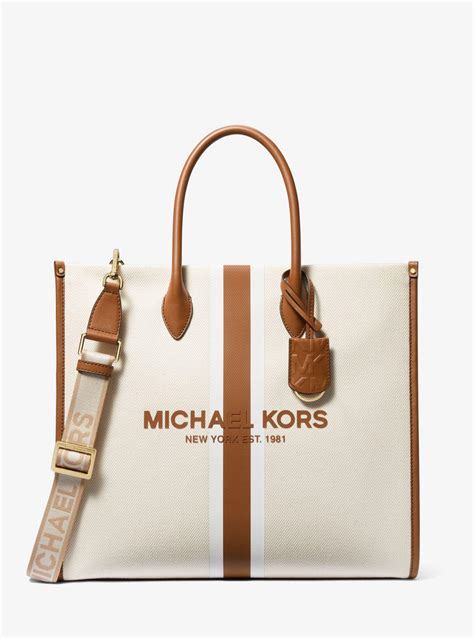 michael kors mirella large canvas tote bag|michael kors mirella large tote.